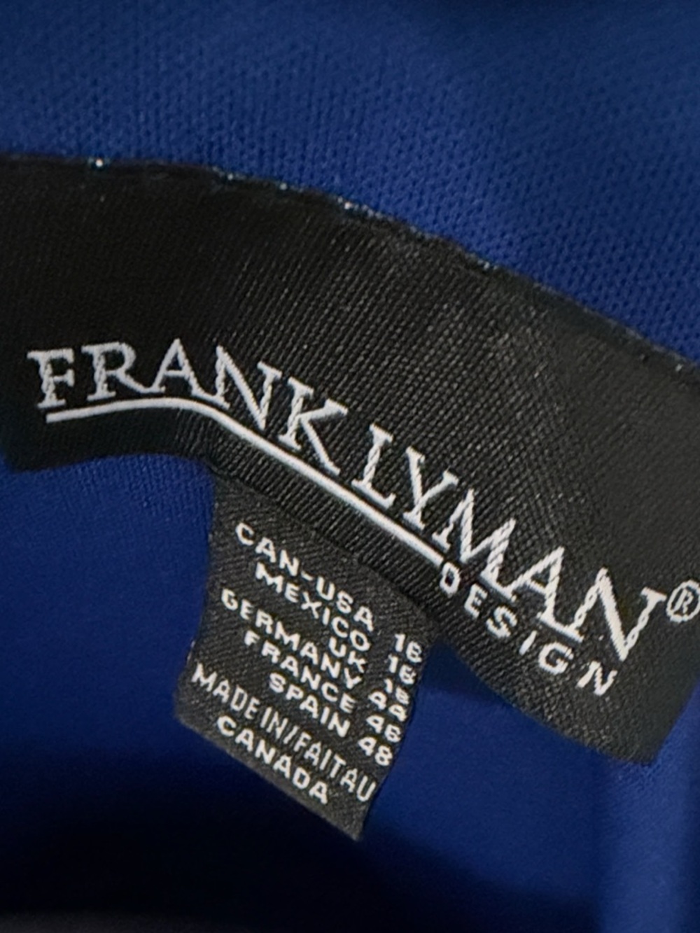 Frank Lyman Design Royal Blue Draped Midi Dress SIZE 16 - Picture 11 of 13